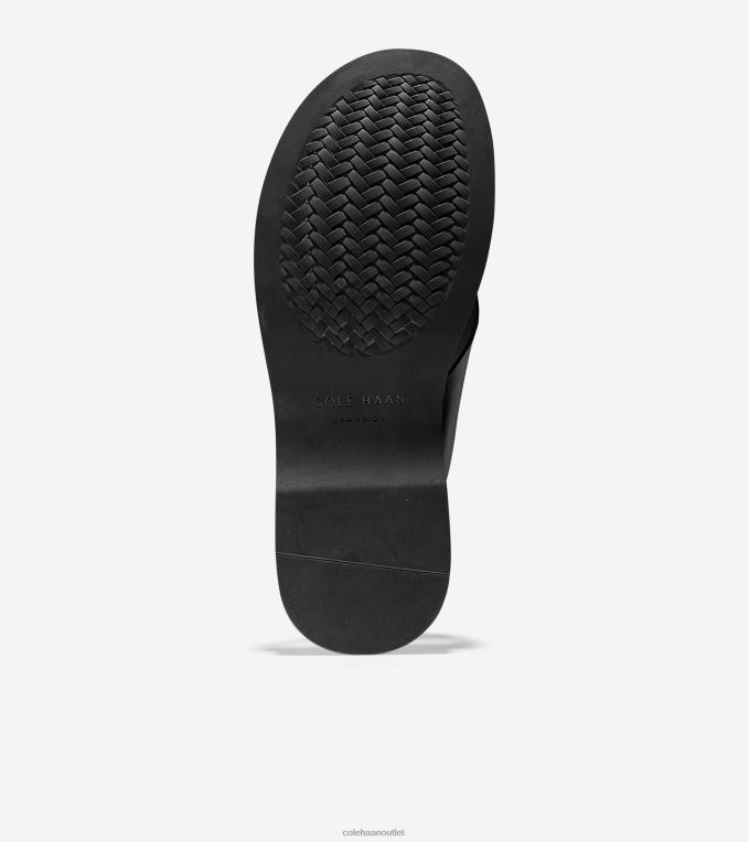 Men Black Smooth Cole Haan Goldwyn 2.0 CrissCross Sandal 2R0V2341