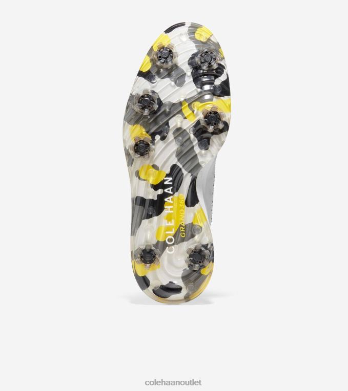 Men Black-Optic White Cole Haan OriginalGrand Tour Golf Shoe 2R0V2484