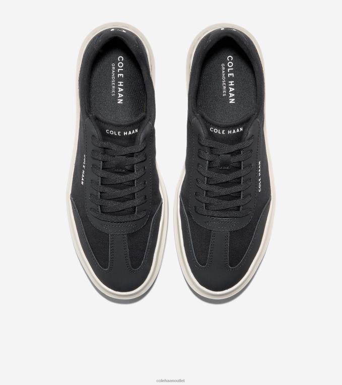 Men Black-Silver Birch Cole Haan GrandPrO Rally T-toe Sneaker 2R0V2349