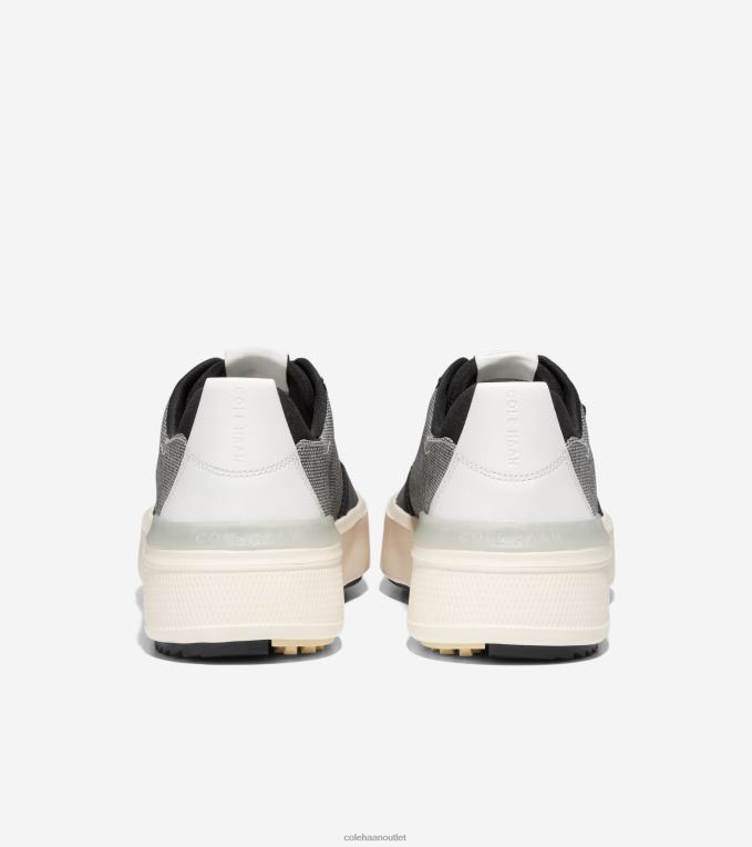 Men Black-White Cole Haan GrandPrO Crew Golf Shoe 2R0V2404