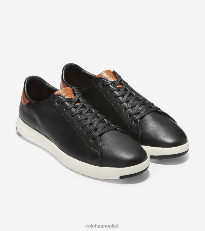 Men Black-british Tan Cole Haan GrandPrO Tennis Sneaker 2R0V2386