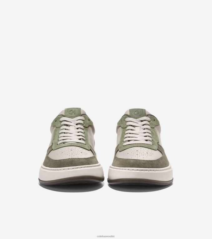 Men Dove-Tea Leaf-Oil Green-Silver Birch Cole Haan GrandPrO Crossover Sneaker 2R0V2311