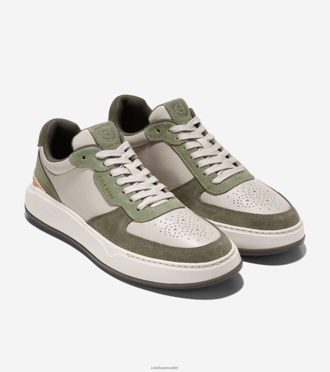 Men Dove-Tea Leaf-Oil Green-Silver Birch Cole Haan GrandPrO Crossover Sneaker 2R0V2311
