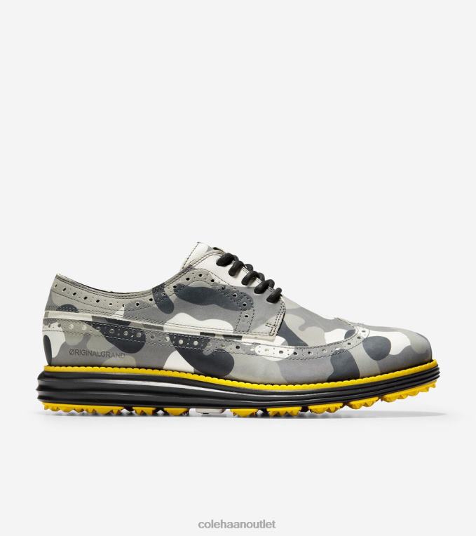 Men Grey Camo Cole Haan OriginalGrand Golf Shoe 2R0V2409