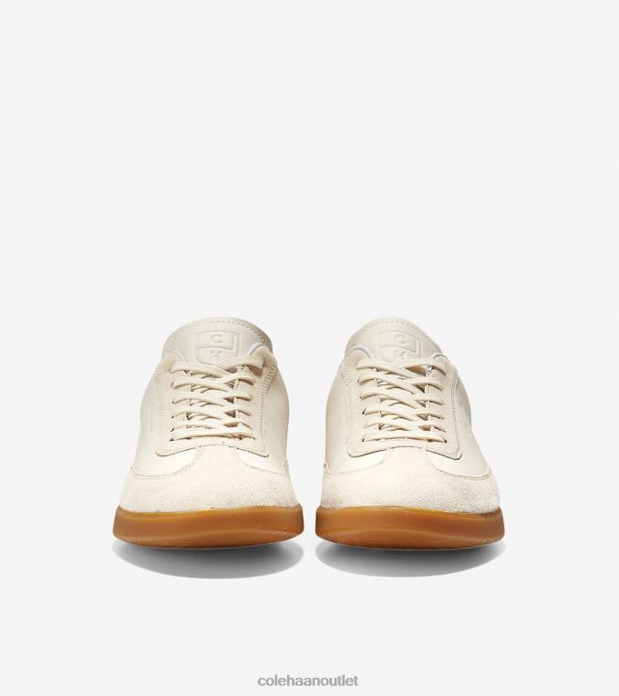 Men Ivory Tumbled-Stone Suede Cole Haan GrandPrO Turf Sneaker 2R0V2455