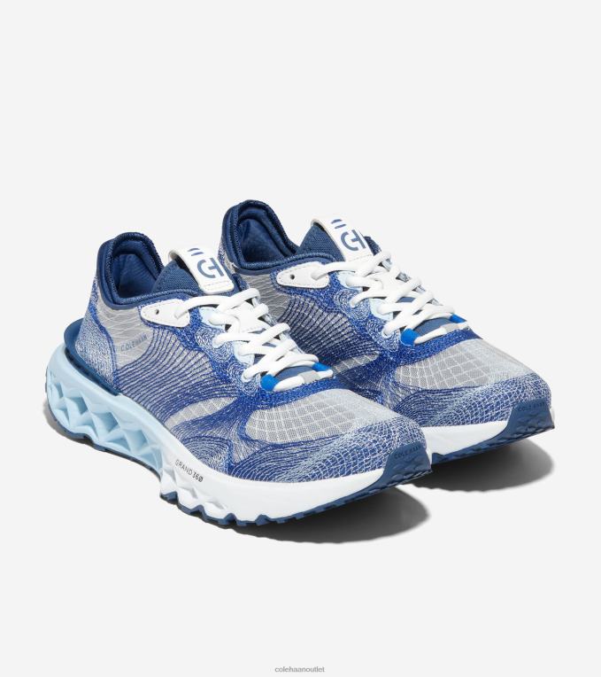 Men Lapis Blue-Gold Fusion-Optic White Cole Haan 5.ZEROGRAND Embrostitch Running Shoe 2R0V2459