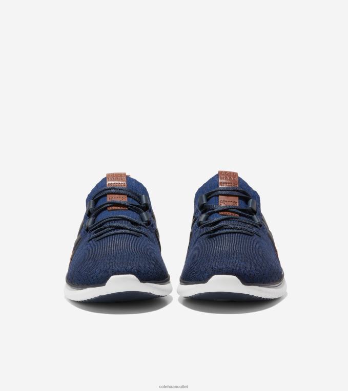 Men Navy Ink-Peony Stitchlite Cole Haan GrandMOtion Woven Sneaker 2R0V2418