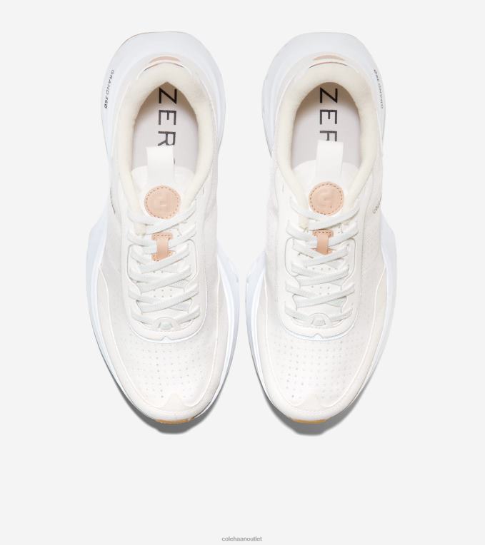 Men Optic White-Barely Beige Cole Haan ZEROGRAND Outpace 3 Running Shoe 2R0V2317