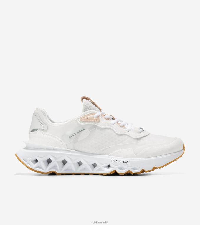 Men Optic White-Bleached Tan Cole Haan 5.ZEROGRAND Running Shoe 2R0V2336