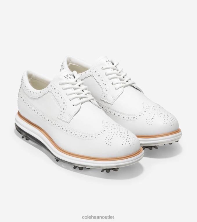 Men Optic White-Natural Cole Haan OriginalGrand Tour Golf Shoe 2R0V2483