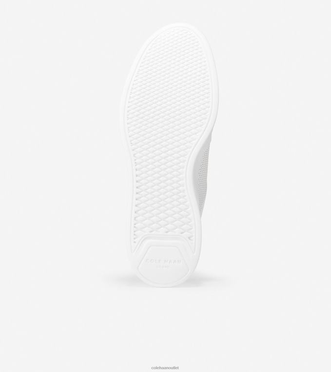 Men Optic White Perforated-Peacock Cole Haan Grand Crosscourt Modern Tennis Sneaker 2R0V2345