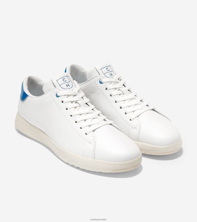 Men White-Lapis Blue-Egret Cole Haan GrandPrO Tennis Sneaker 2R0V2383