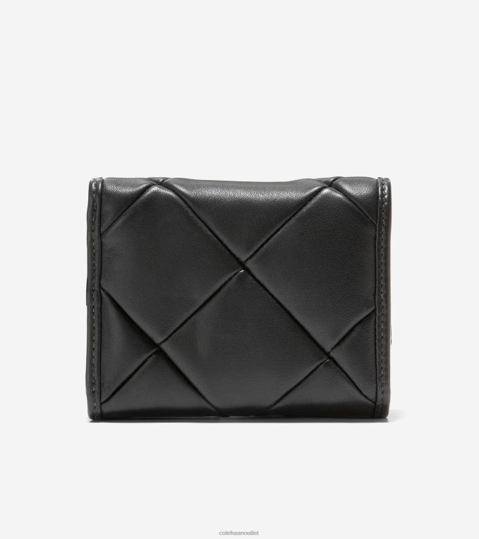 Women Black Cole Haan Bryant Trifold Wallet 2R0V2499