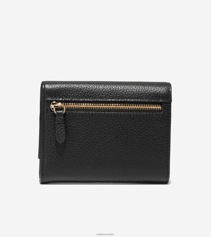 Women Black Cole Haan Inwood Trifold Wallet 2R0V2490