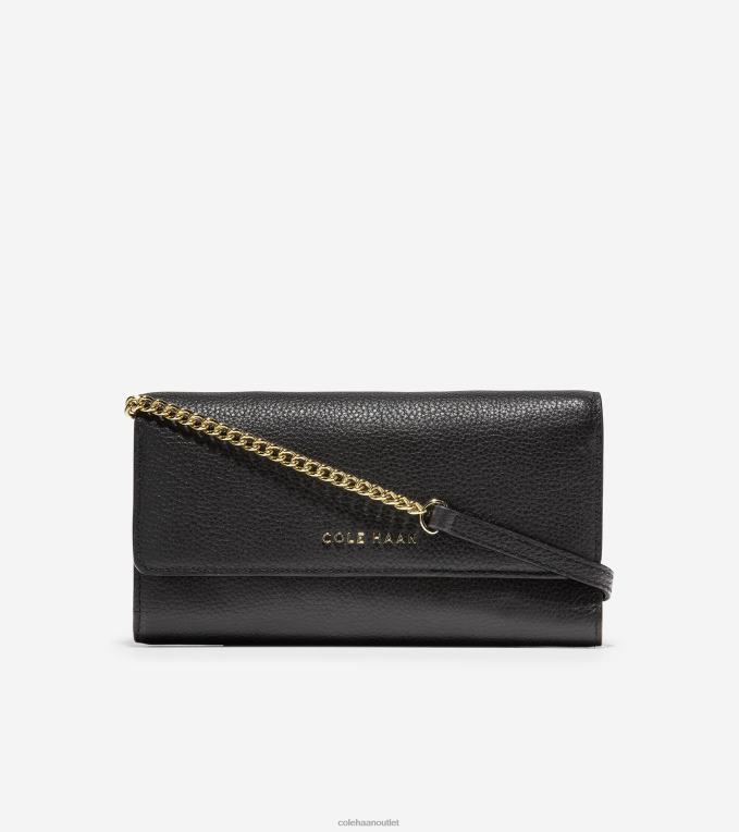 Women Black Cole Haan Wallet on a Chain 2R0V2494