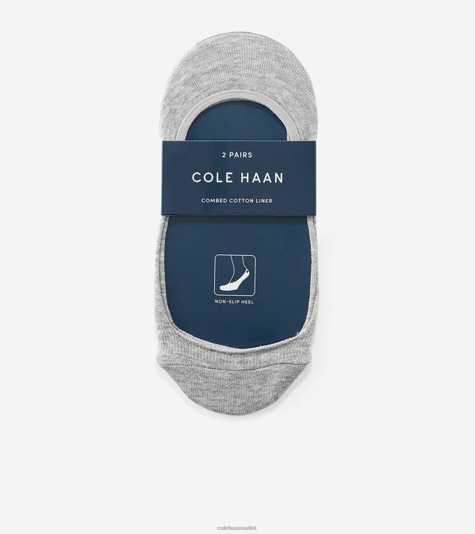 Women Grey Heather Cole Haan Knit Ballet Sock Liner - 2 Pack 2R0V2508