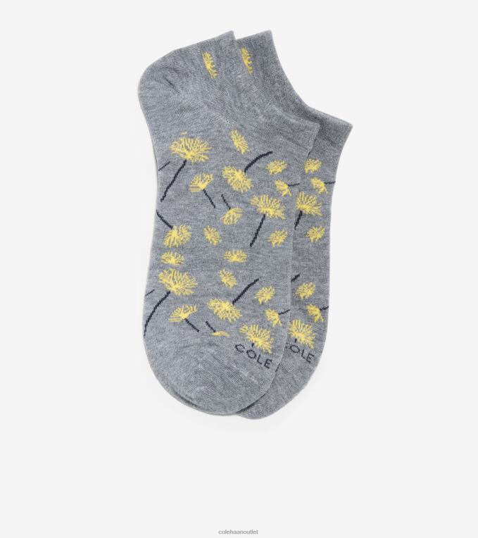Women Light Grey Heather Cole Haan Dandelion No-Show Sock 2R0V2518