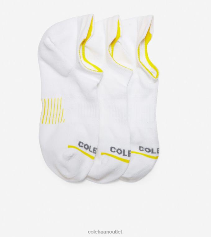 Women White Cole Haan ZEROGRAND 3-Pair Liner Socks 2R0V2520