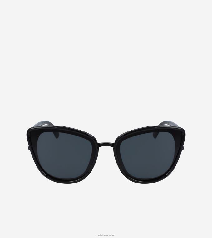 Women Black Cole Haan Oversized Cateye Sunglasses 2R0V2531