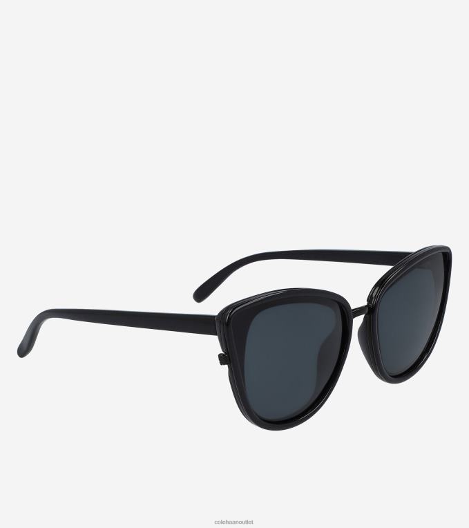 Women Black Cole Haan Oversized Cateye Sunglasses 2R0V2531