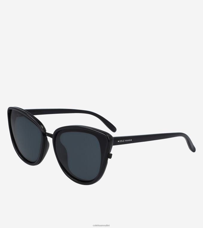 Women Black Cole Haan Oversized Cateye Sunglasses 2R0V2531