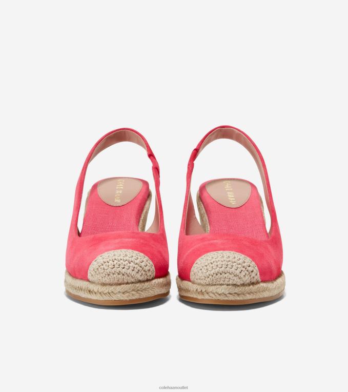 Women Geranium Suede Cole Haan Cloudfeel Espadrille Wedge Slingback 2R0V231