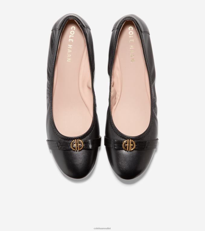 Women Black Cole Haan Tova Bow Ballet 2R0V2129