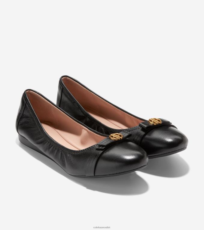 Women Black Cole Haan Tova Bow Ballet 2R0V2129