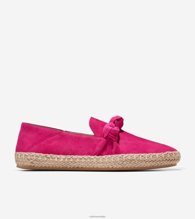 Women Pink Peacock Suede Cole Haan Cloudfeel Knotted Espadrille 2R0V2224