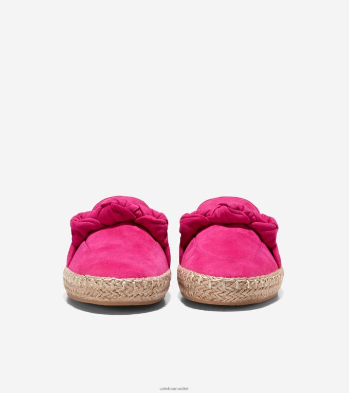 Women Pink Peacock Suede Cole Haan Cloudfeel Knotted Espadrille 2R0V2224