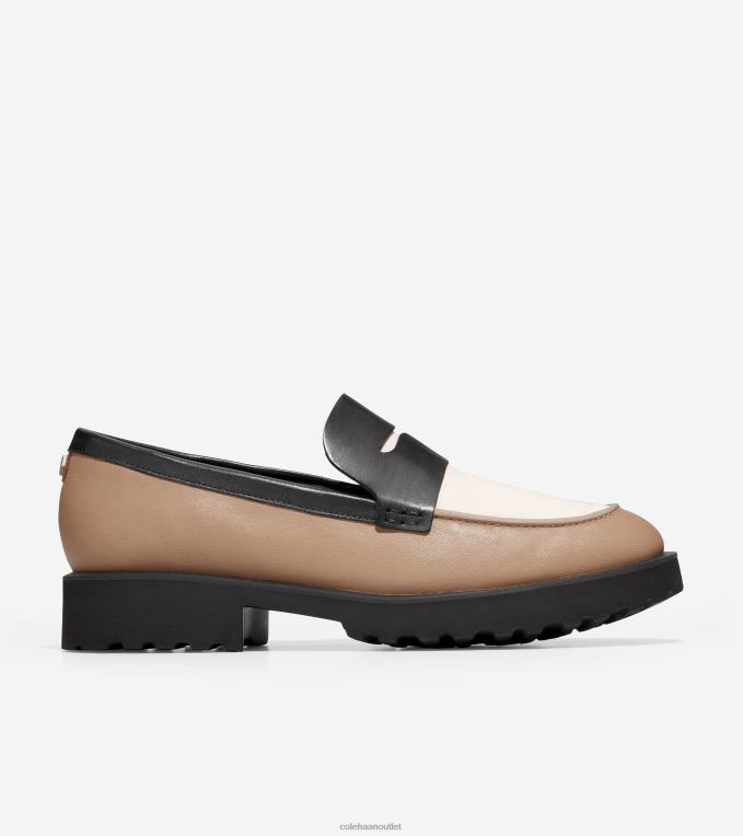 Women Birch Beige-Ivory-Black Cole Haan Geneva Loafer 2R0V2245
