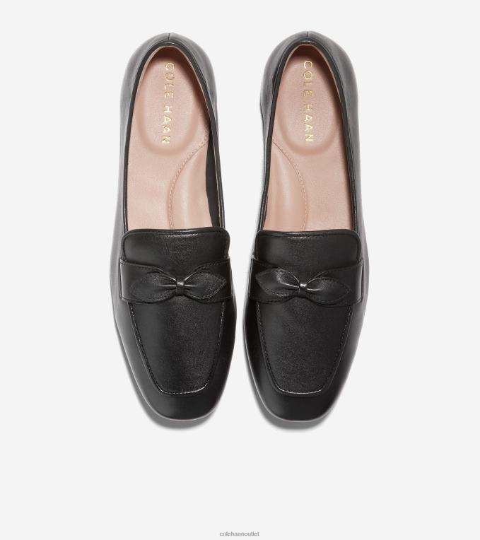Women Black Cole Haan York Bow Loafer 2R0V2139