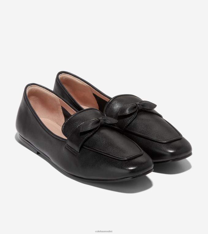 Women Black Cole Haan York Bow Loafer 2R0V2139