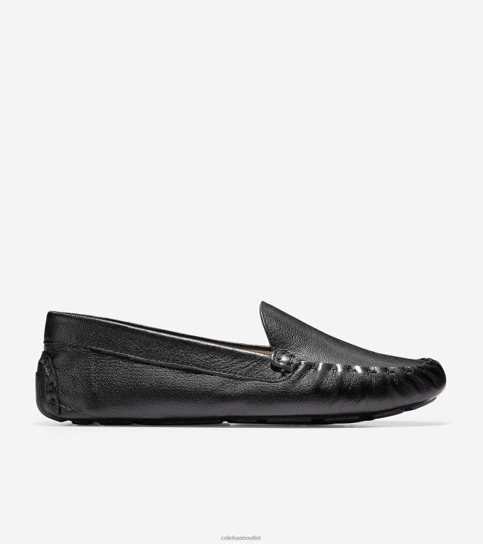 Women Black Leather Cole Haan Evelyn Driver 2R0V267