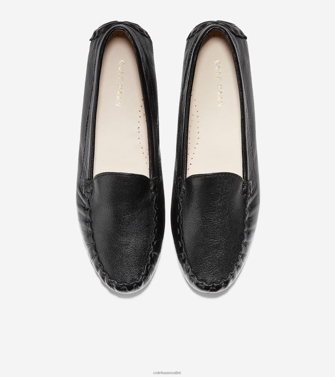 Women Black Leather Cole Haan Evelyn Driver 2R0V267