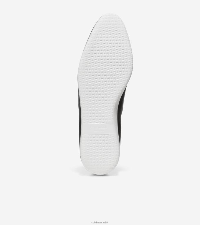 Women Black Leather Cole Haan Grand Ambition Slip-On Loafer 2R0V2203