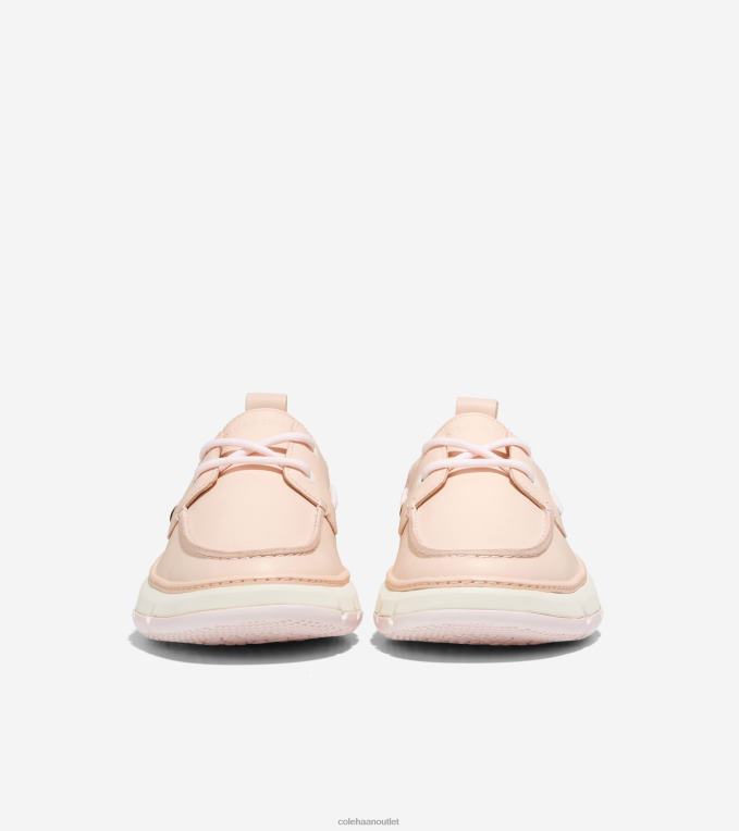 Women Bleached Tan-Ivory-Rosewater Cole Haan 4.ZEROGRAND Regatta Boat Shoe 2R0V220