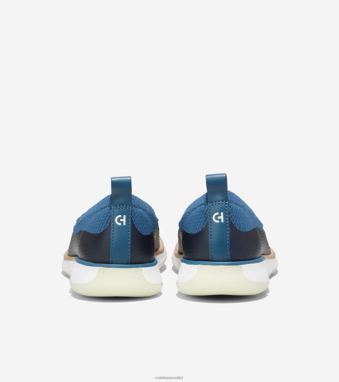 Women Blue Knit-Optic White Stitchlite Cole Haan 4.ZEROGRAND Loafer 2R0V2133