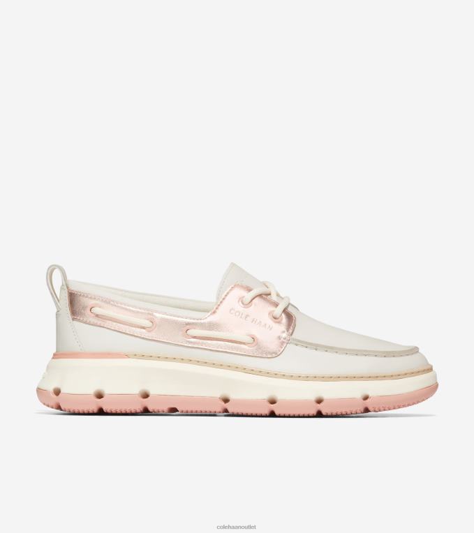 Women Ivory-Rosewater-Metallic-Rosecloud Cole Haan 4.ZEROGRAND Regatta Boat Shoe 2R0V218