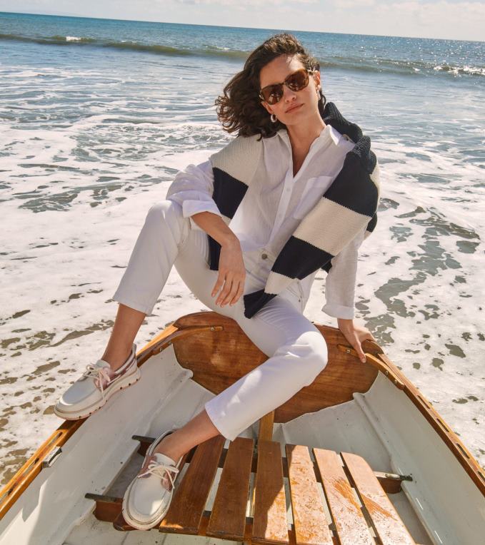 Women Ivory-Rosewater-Metallic-Rosecloud Cole Haan 4.ZEROGRAND Regatta Boat Shoe 2R0V218