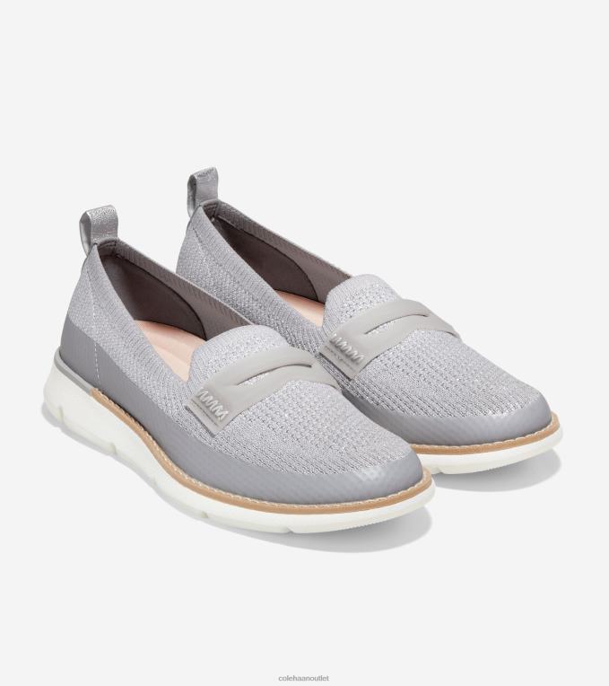 Women Microchip-Silver-White Stitchlite Cole Haan 4.ZEROGRAND Loafer 2R0V2132