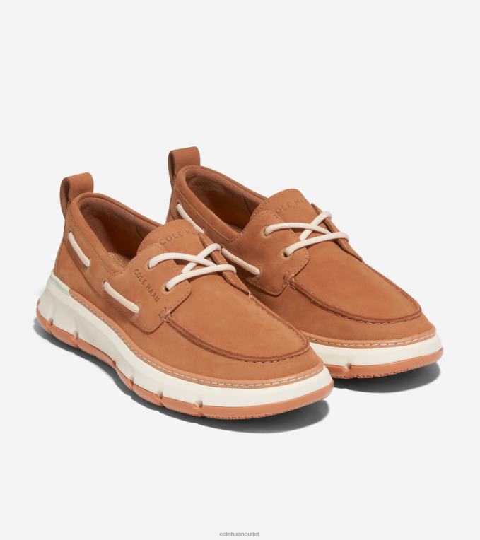 Women Pecan-Ivory Cole Haan 4.ZEROGRAND Regatta Boat Shoe 2R0V221