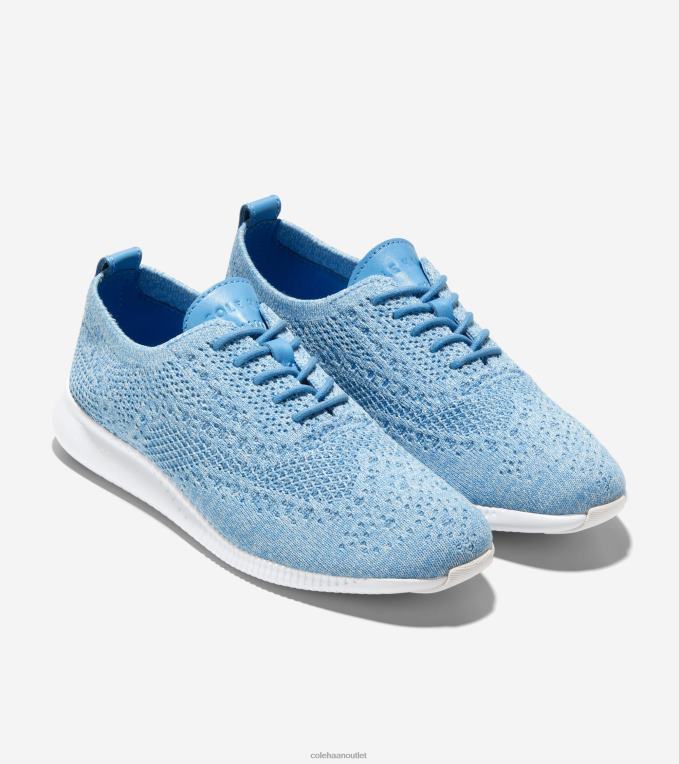 Women Azure Blue-Optic White Stitchlite Cole Haan 2.ZEROGRAND Oxford 2R0V245