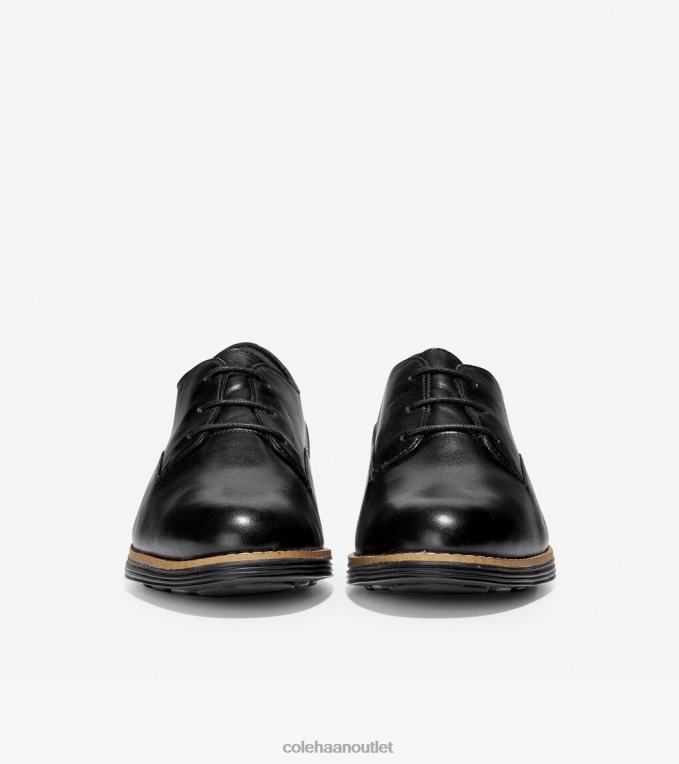 Women Black Leather Cole Haan OriginalGrand Plain Oxford 2R0V2170