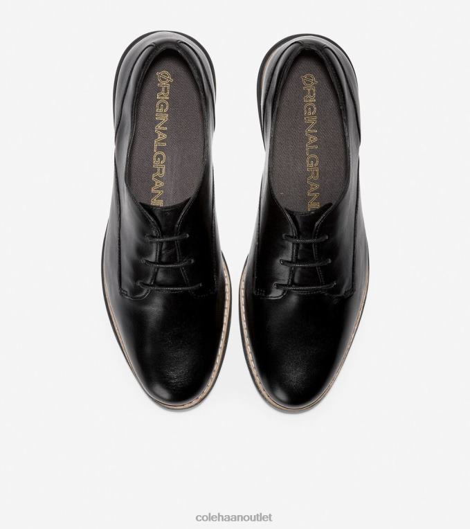 Women Black Leather Cole Haan OriginalGrand Plain Oxford 2R0V2170