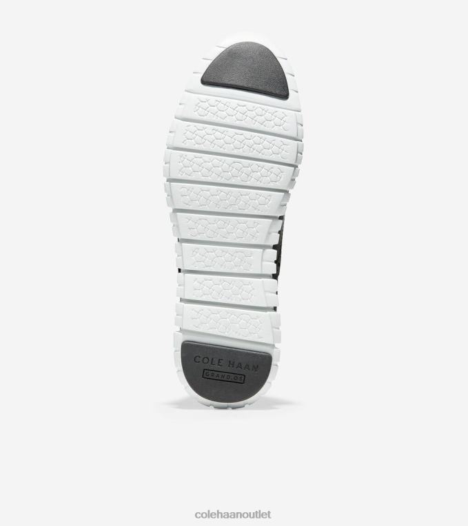 Women Black Leather Cole Haan ZEROGRAND Wingtip Oxford 2R0V2156