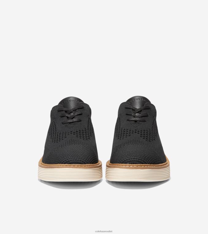 Women Black Stitchlite-Ivory Cole Haan OriginalGrand Platform Wingtip Oxford 2R0V2216