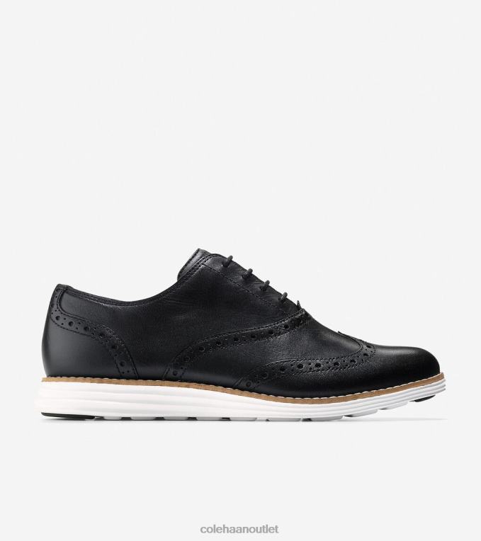 Women Black-optic White Cole Haan OriginalGrand Wingtip Oxford 2R0V2232
