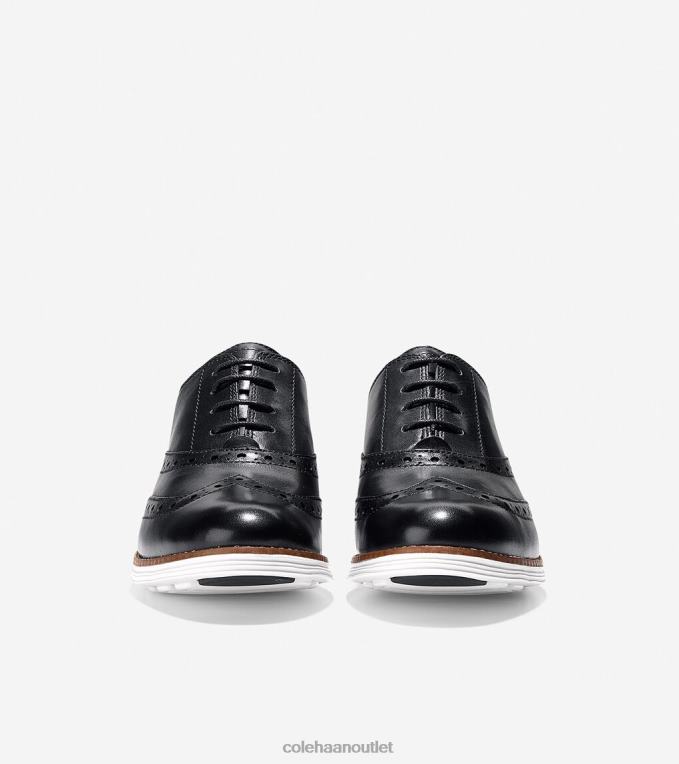 Women Black-optic White Cole Haan OriginalGrand Wingtip Oxford 2R0V2232