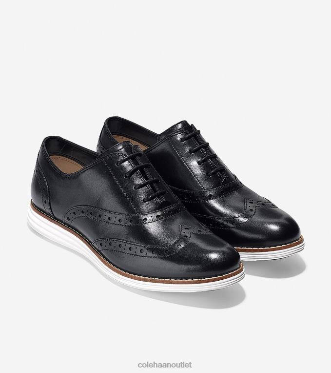Women Black-optic White Cole Haan OriginalGrand Wingtip Oxford 2R0V2232